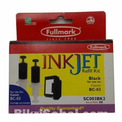 Fullmark Black Inkjet Refill Kit HP-CANON PRINTER SUPPORT